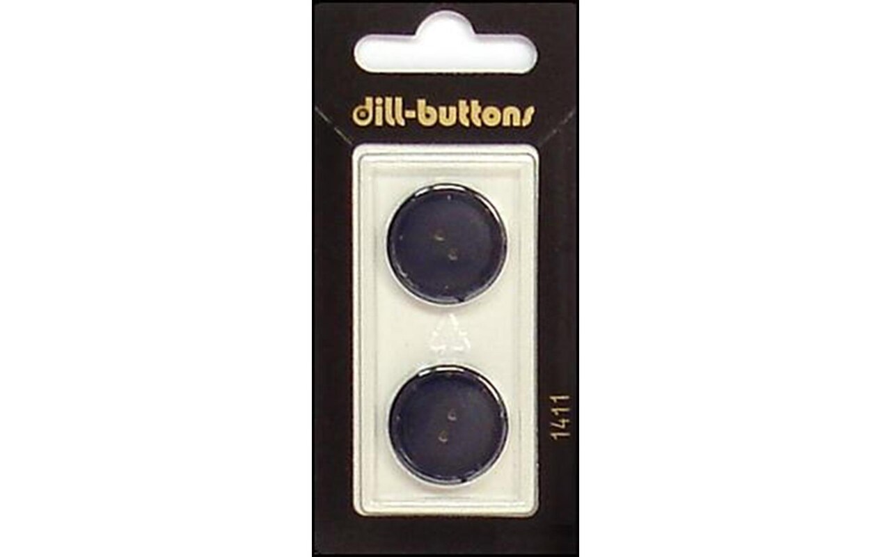 Dill Buttons 20mm 2pc 2 Hole Navy